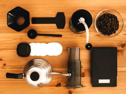 What are the things required to make espresso with an AeroPress?